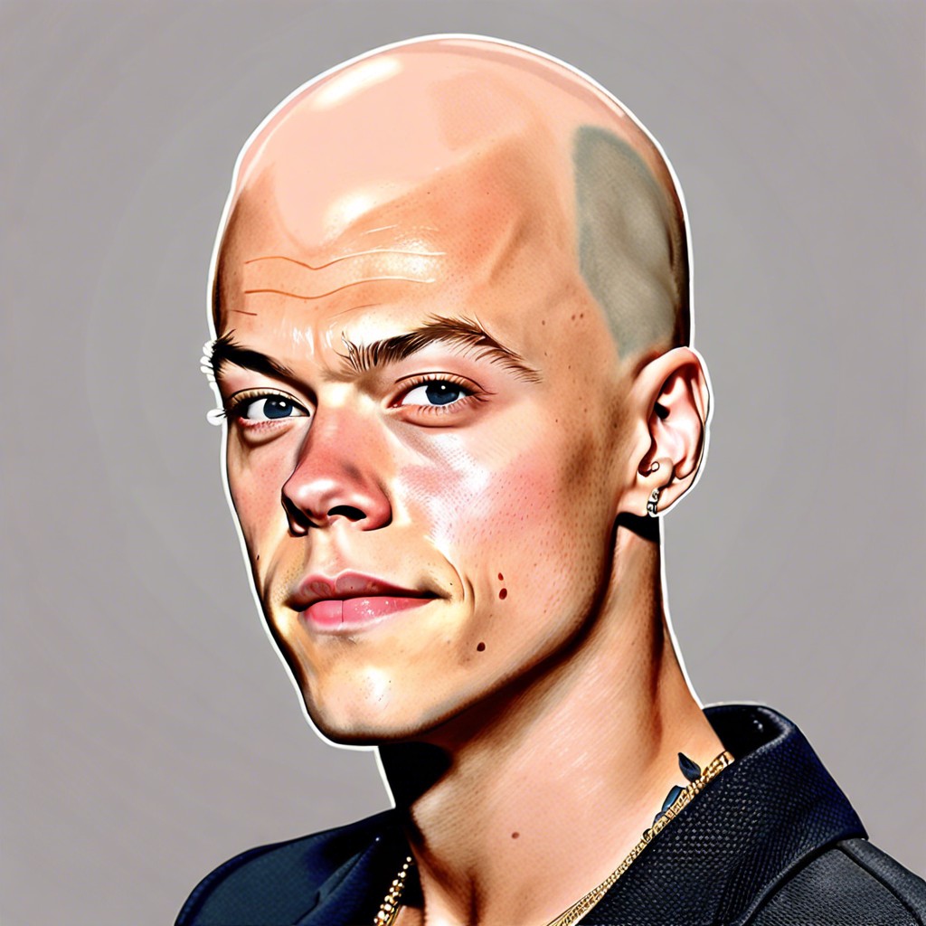 bald cap prank harry surprises fans wearing a bald cap in public