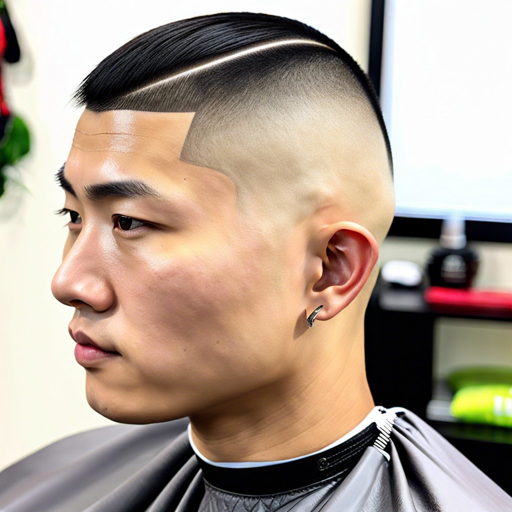 bamboo shoot high and tight with a razor line
