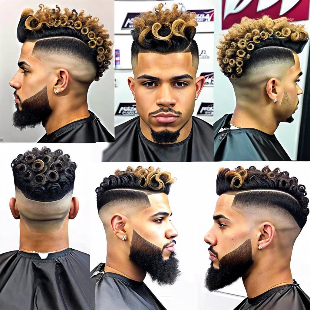 burst fade with defined curl pattern