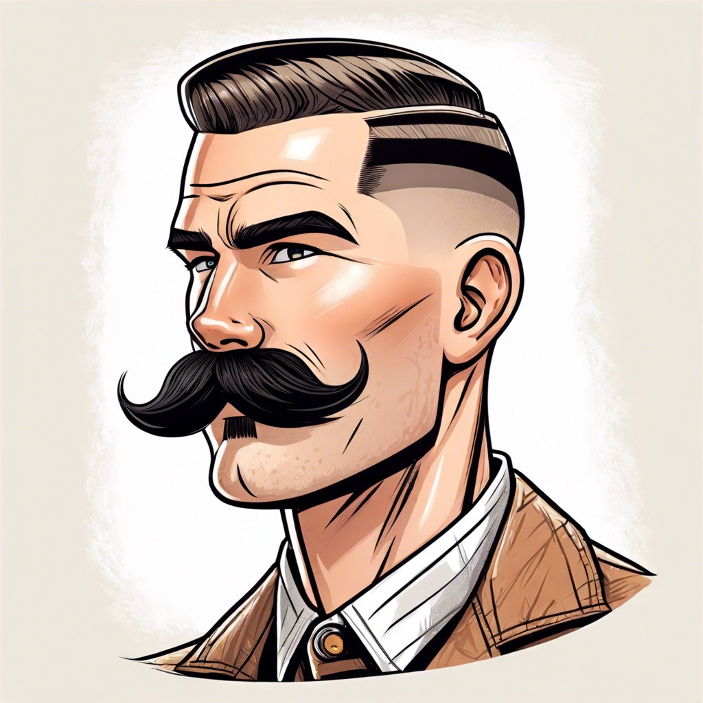 15 Buzz Cut with Mustache Ideas for a Fresh Look – Burst of Style