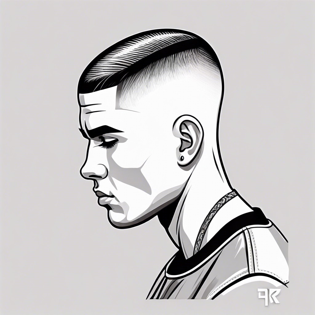 buzz cut with hidden initials