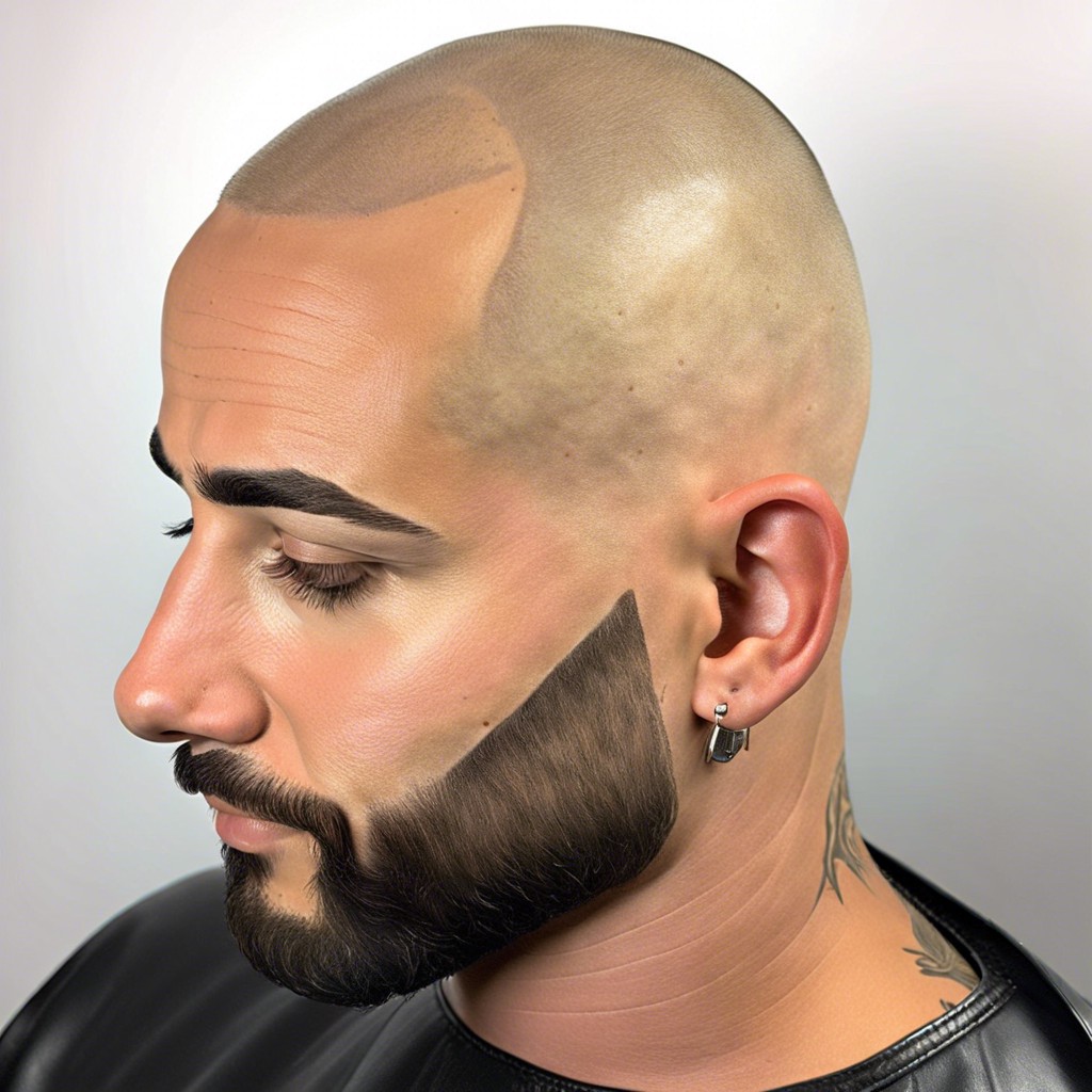 buzz with carefully placed hair tattoos