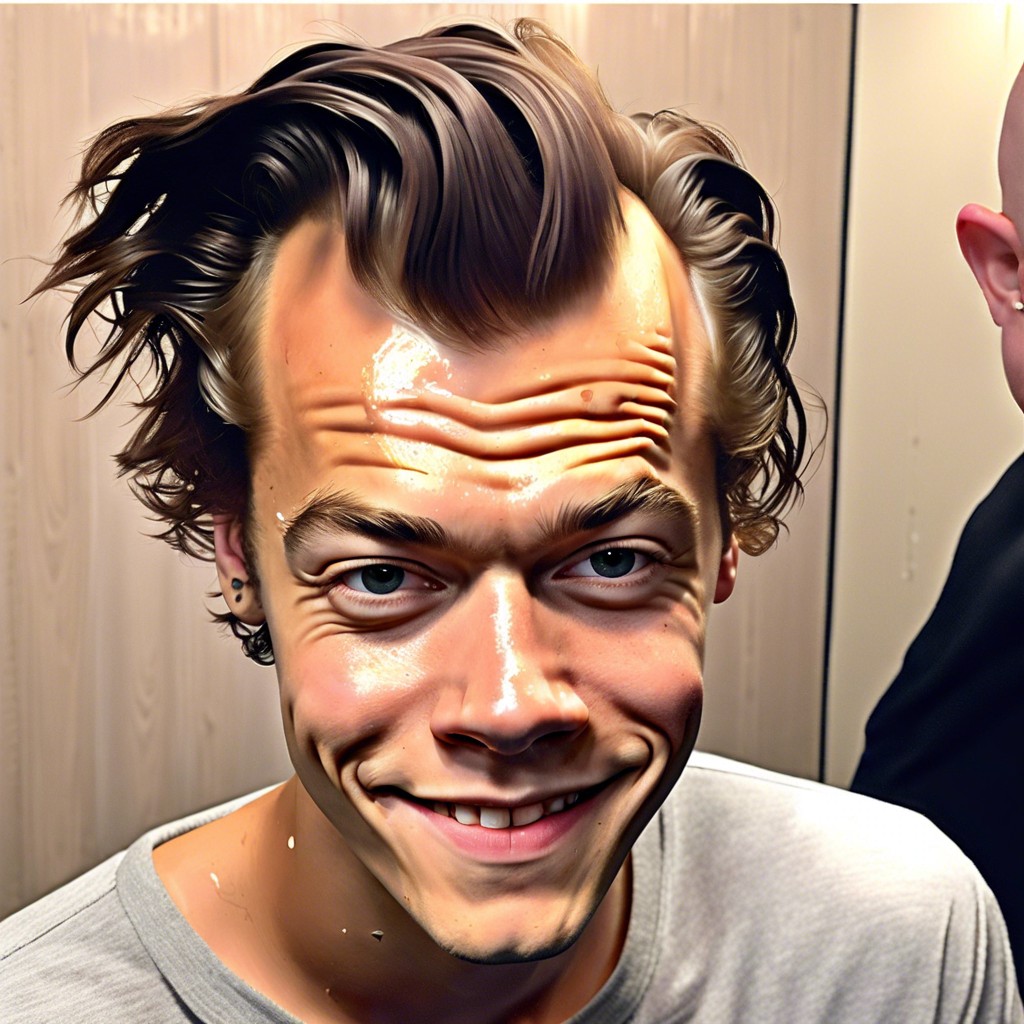 charity buzz harry shaves his head for a charity fundraiser