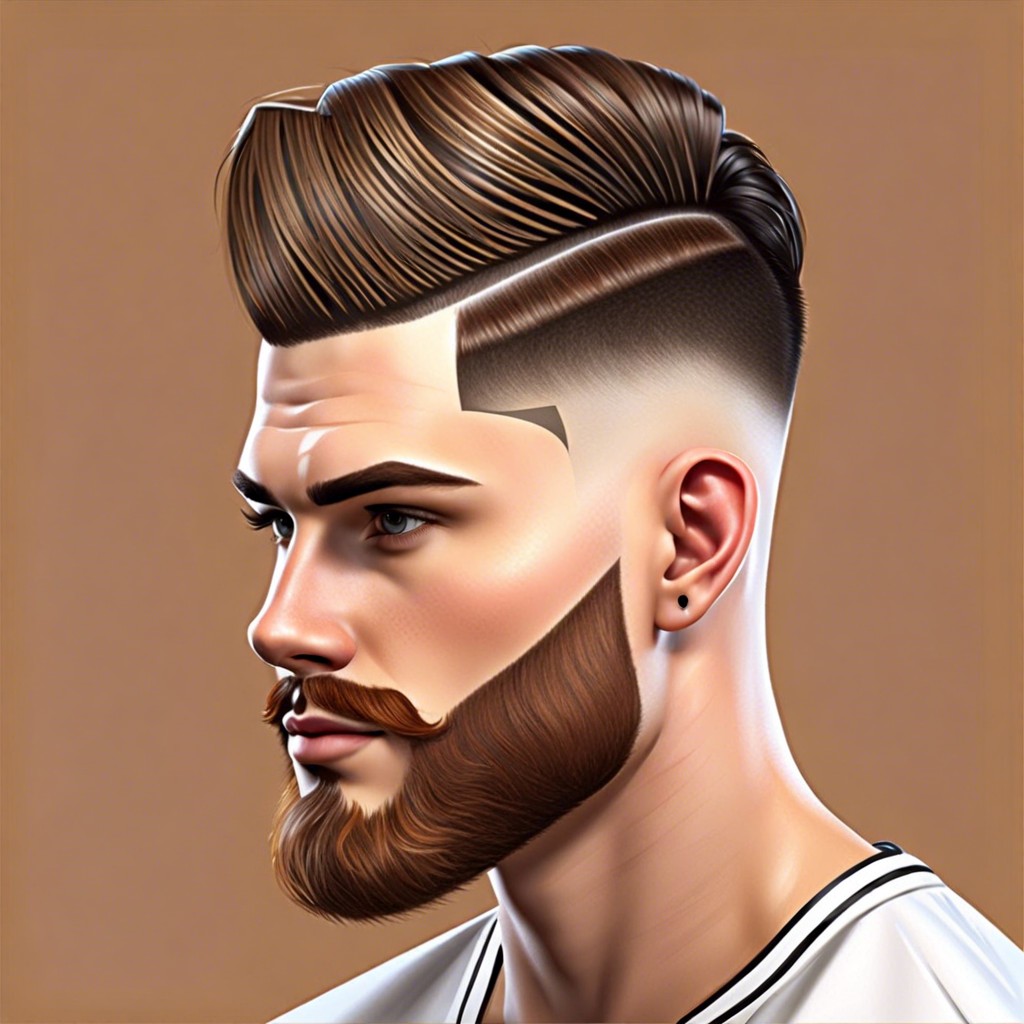 classic v fade with hard part