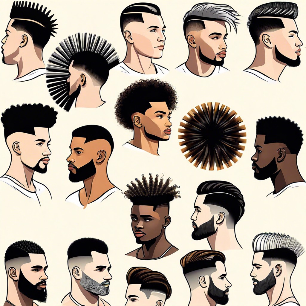 comb over burst fade for different hair types