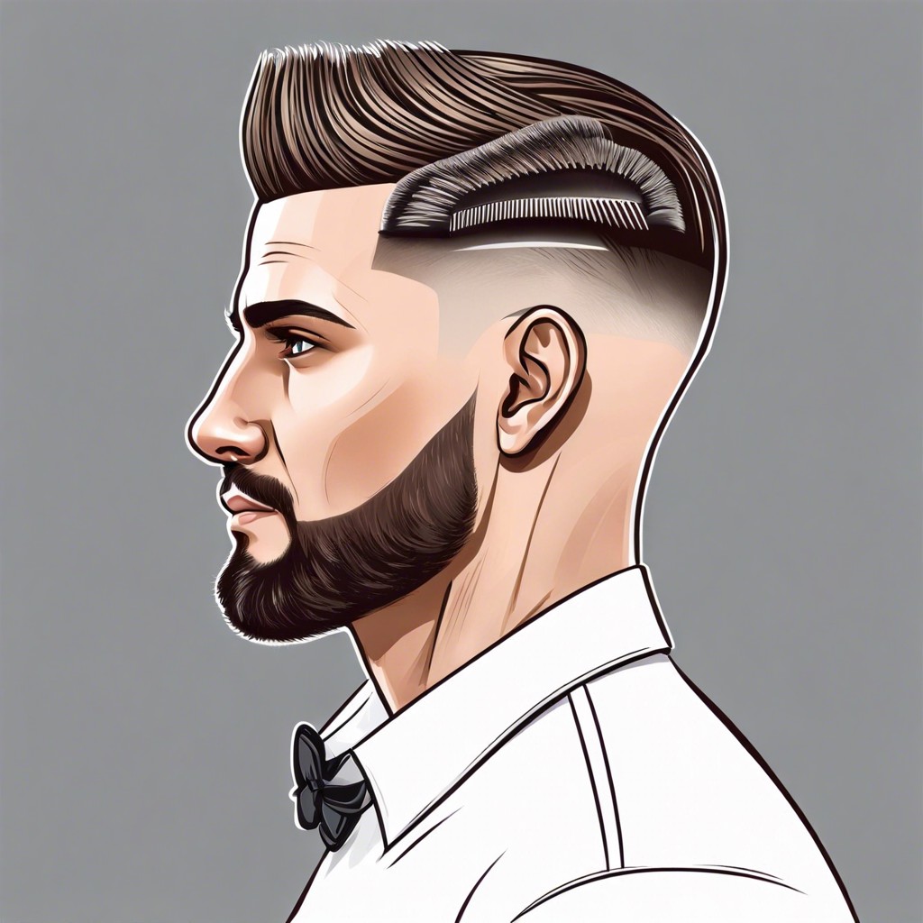 comb over with burst low fade