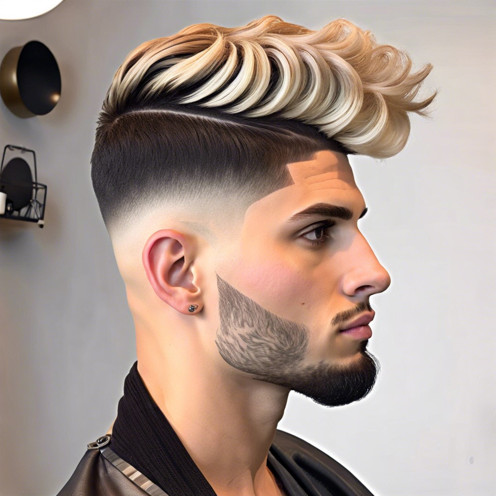 compare a classic french crop to one with a burst fade