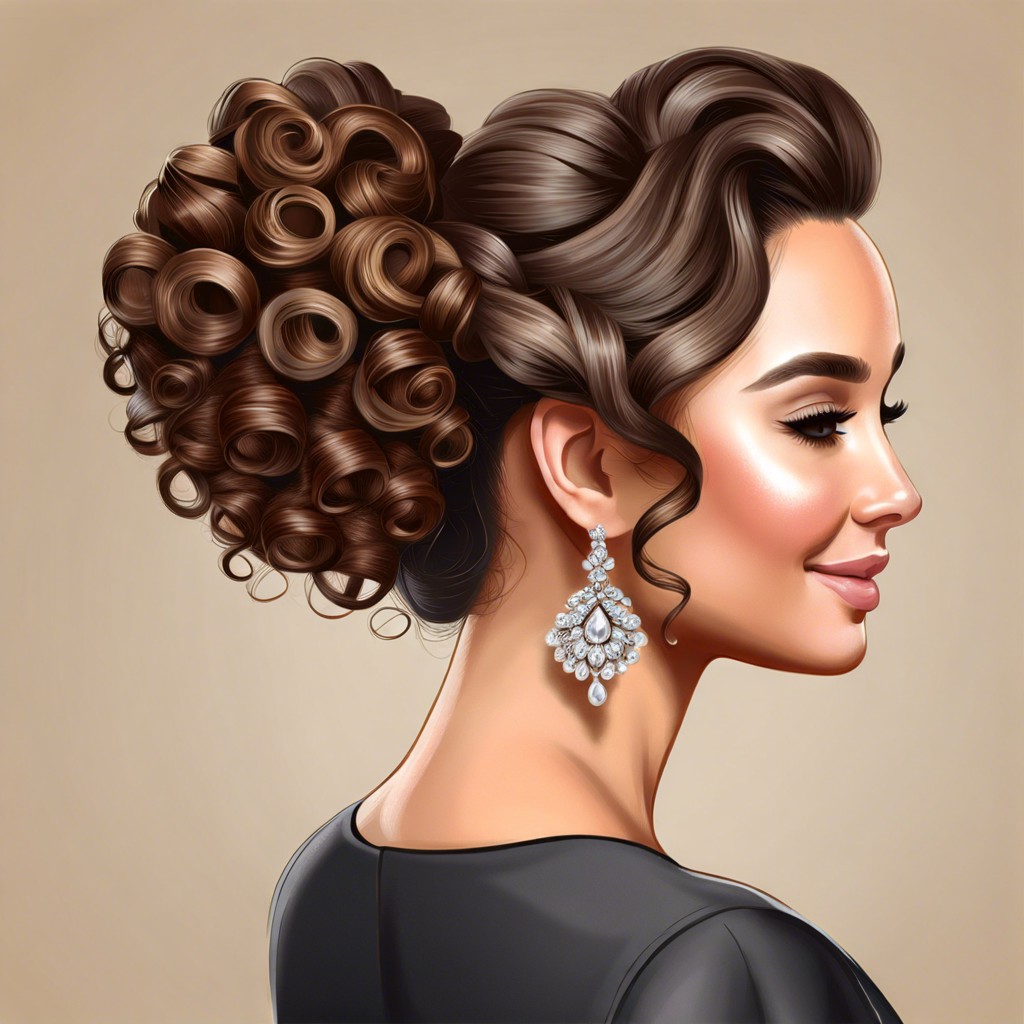 easy curly chignon