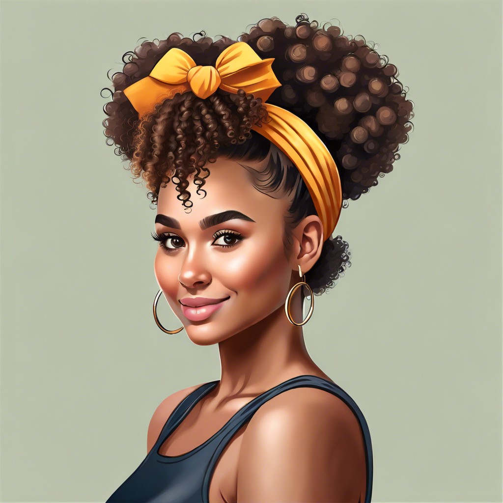 high puff with headband