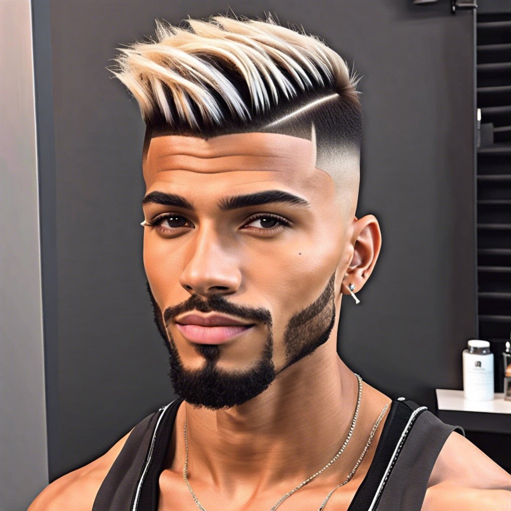 highlight celebrity examples of burst fade french crops