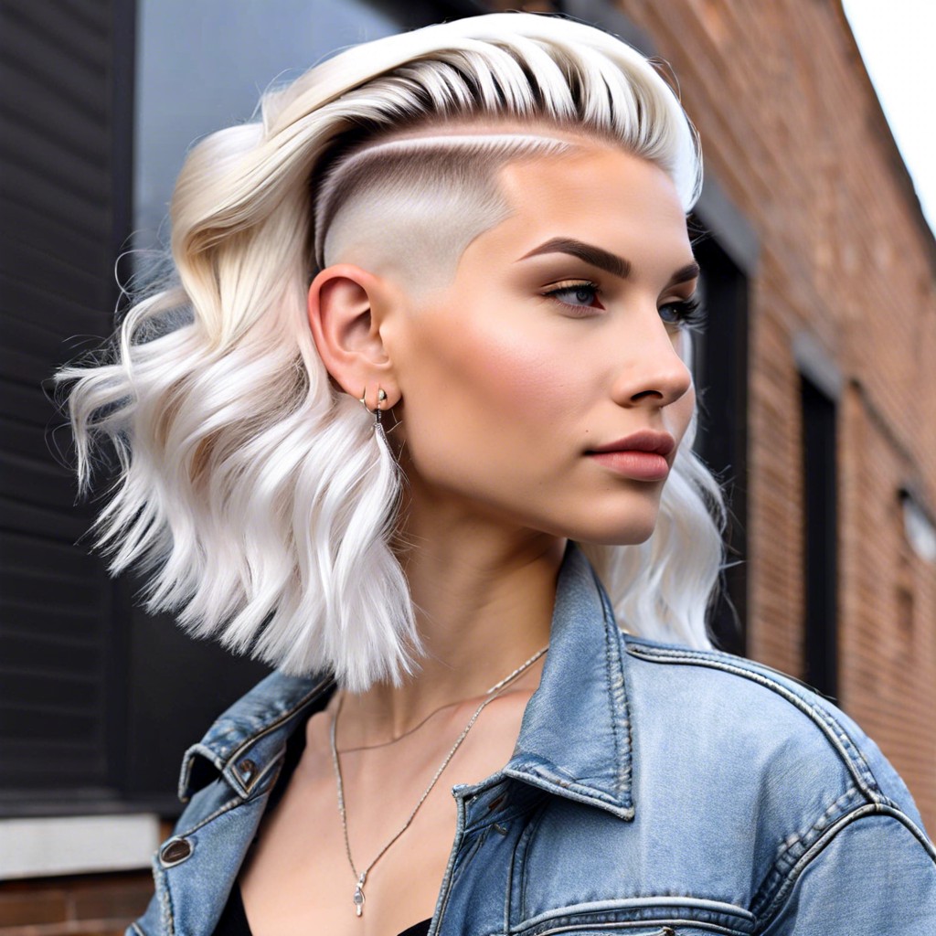 ice blonde undercut