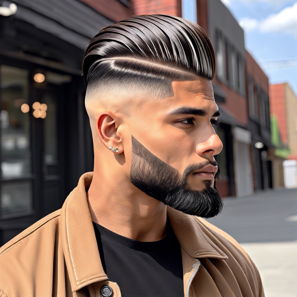 long fringe with low taper fade