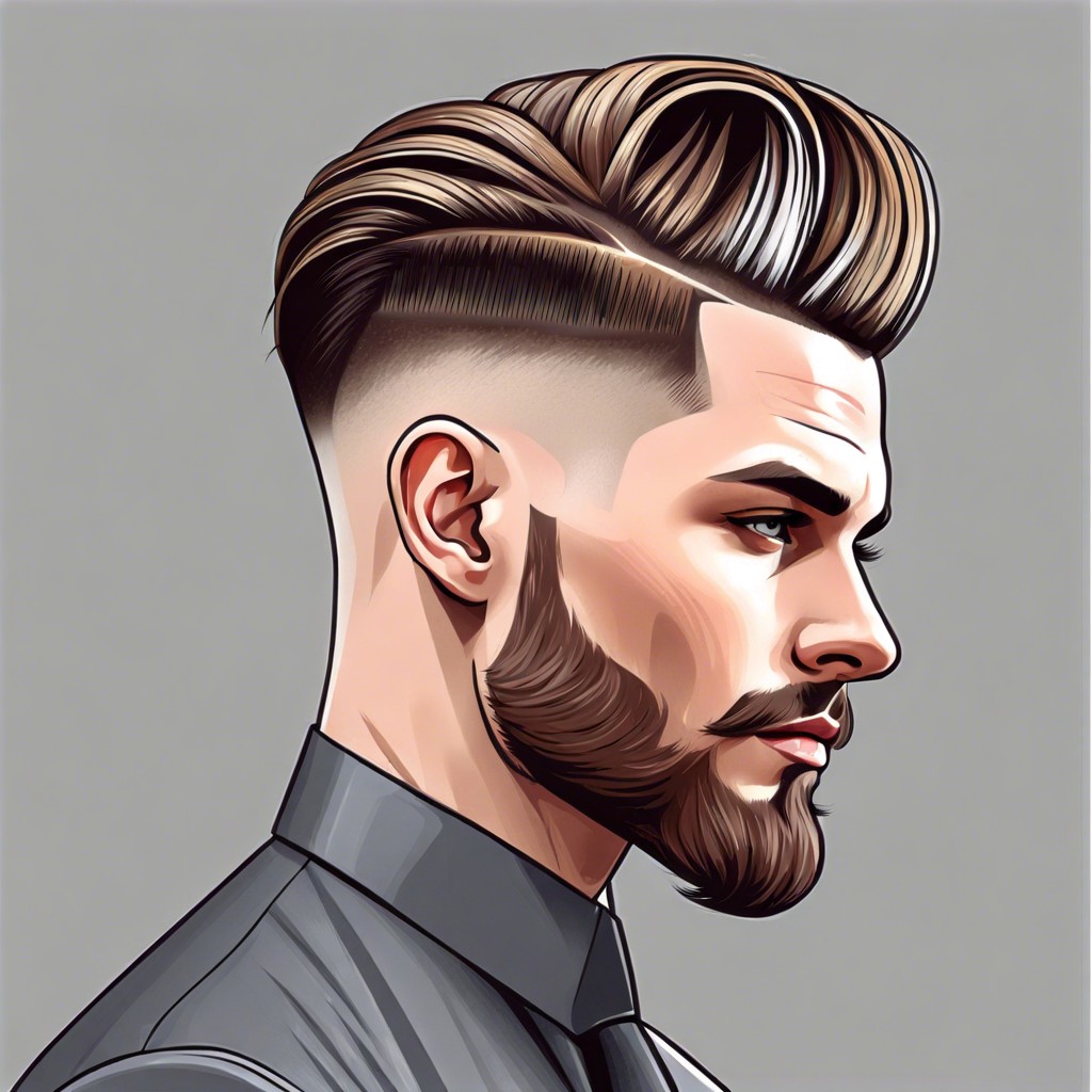 low fade with long comb over