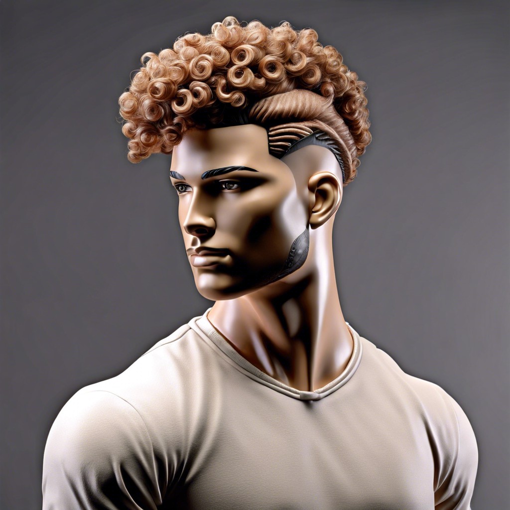offer styling tips for a curly burst fade