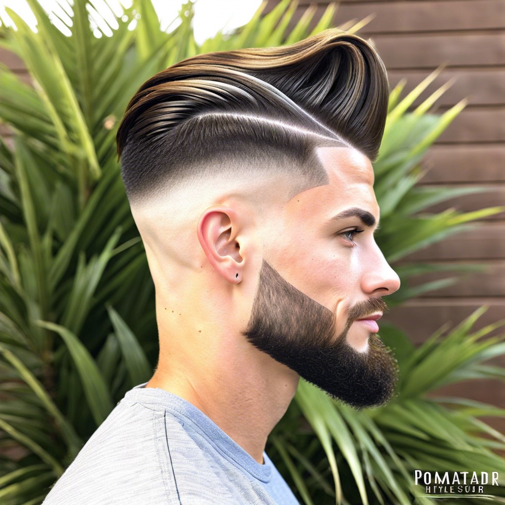 pompadour with burst fade