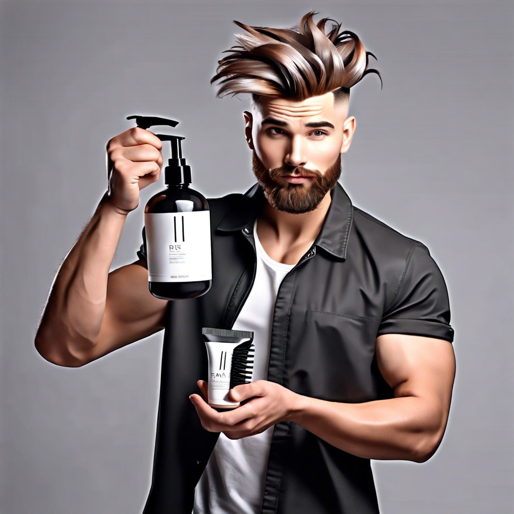 recommended hair products for styling a messy burst fade