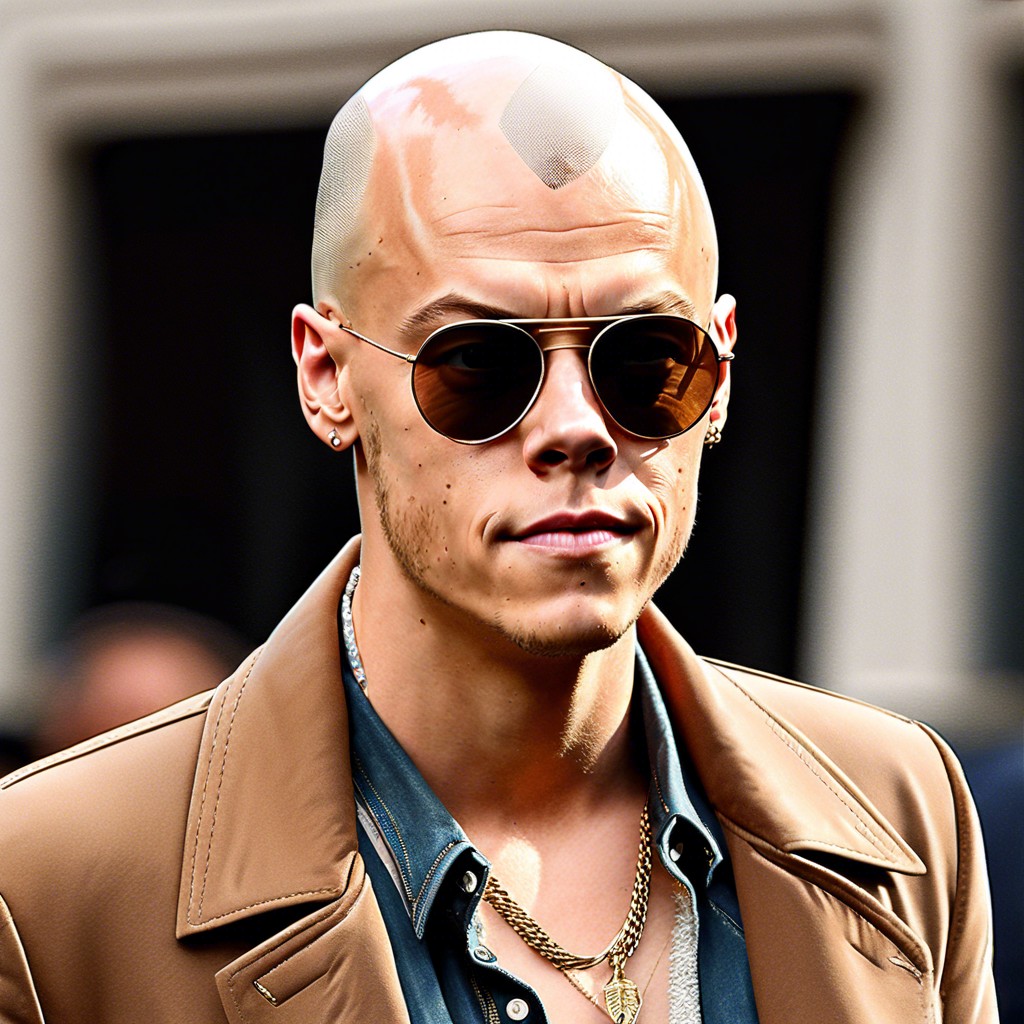 social experiment harry tests reactions to his bald appearance