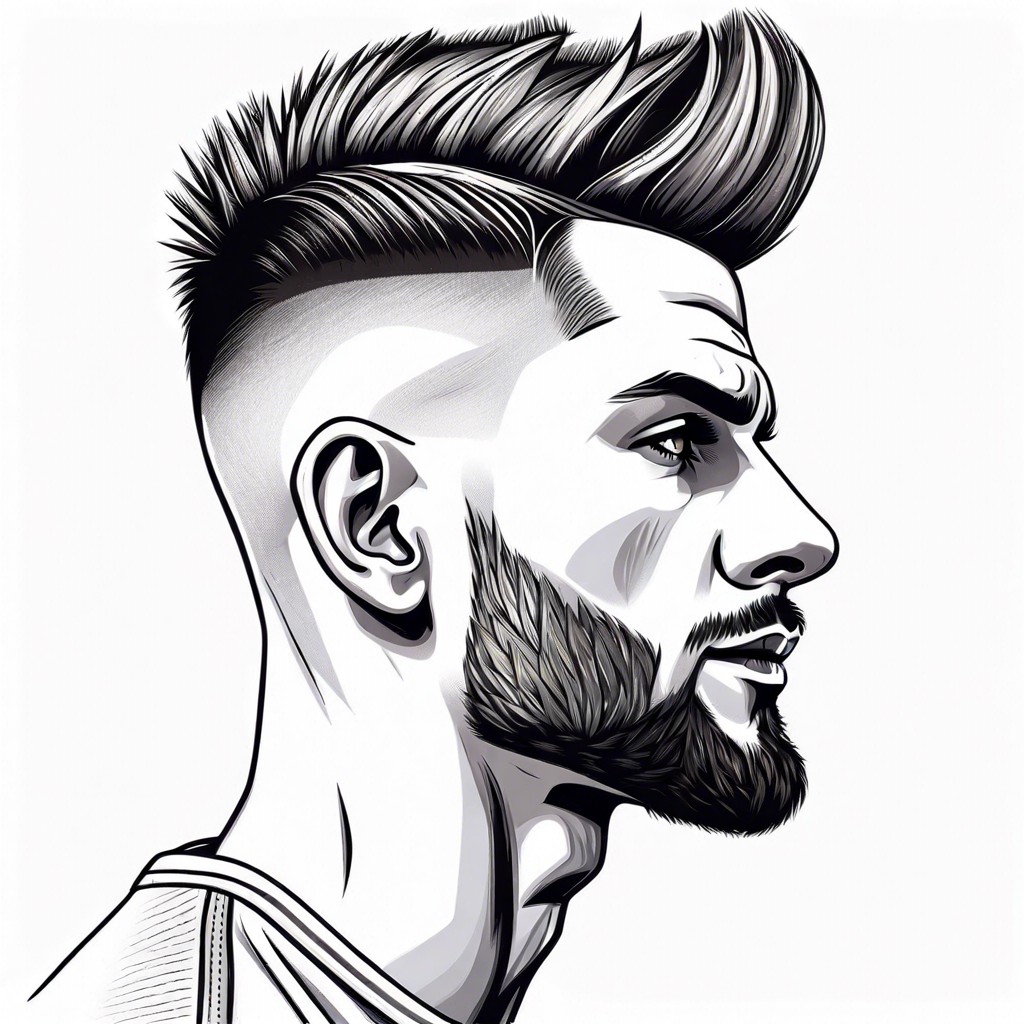 textured quiff burst fade