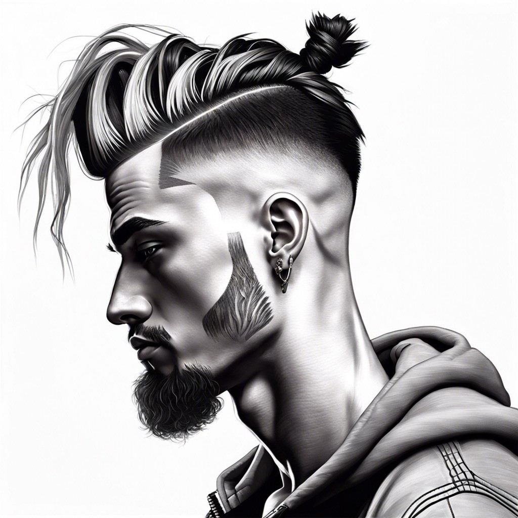 the cultural significance of the man bun with burst fade