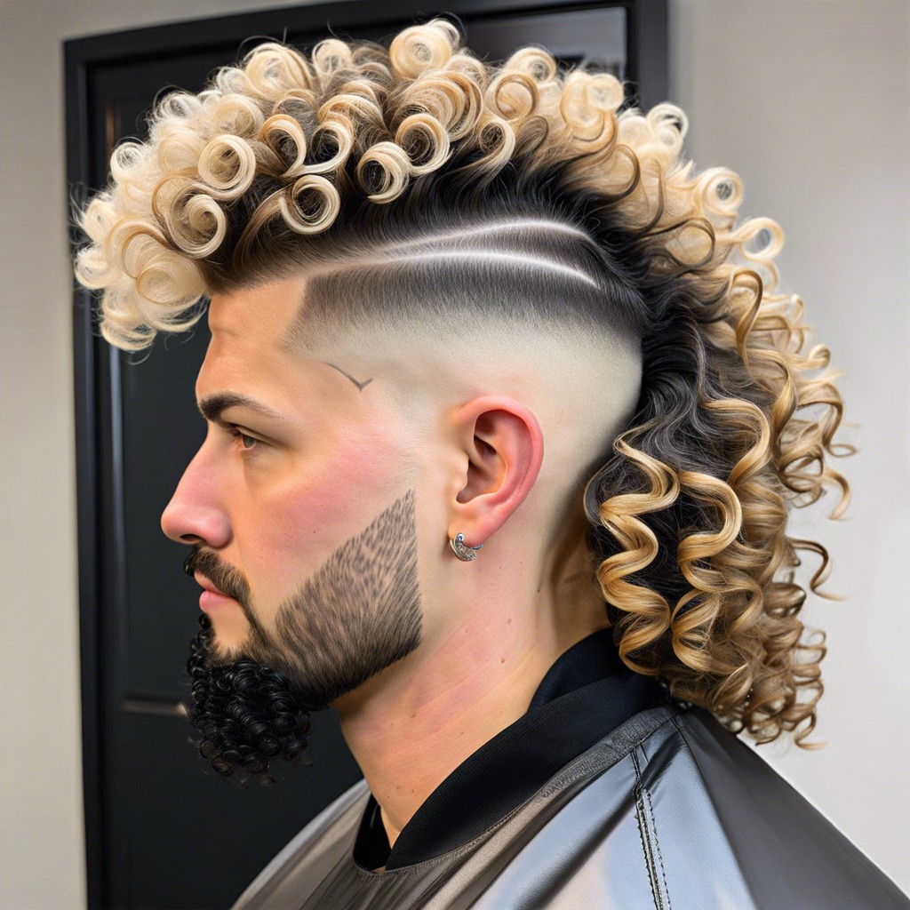 undercut mullet perm deep burst fade undercut with a wild perm explosion atop and at the back