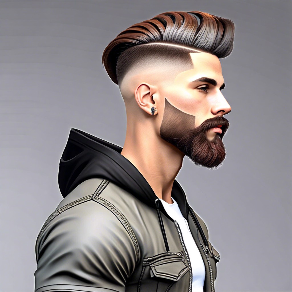 undercut with long top and low fade