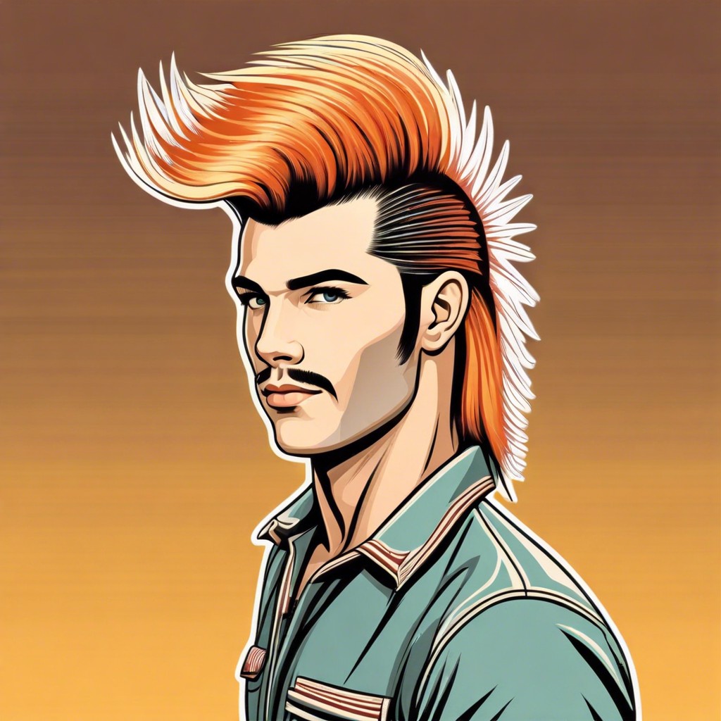 vintage tapered burst mullet