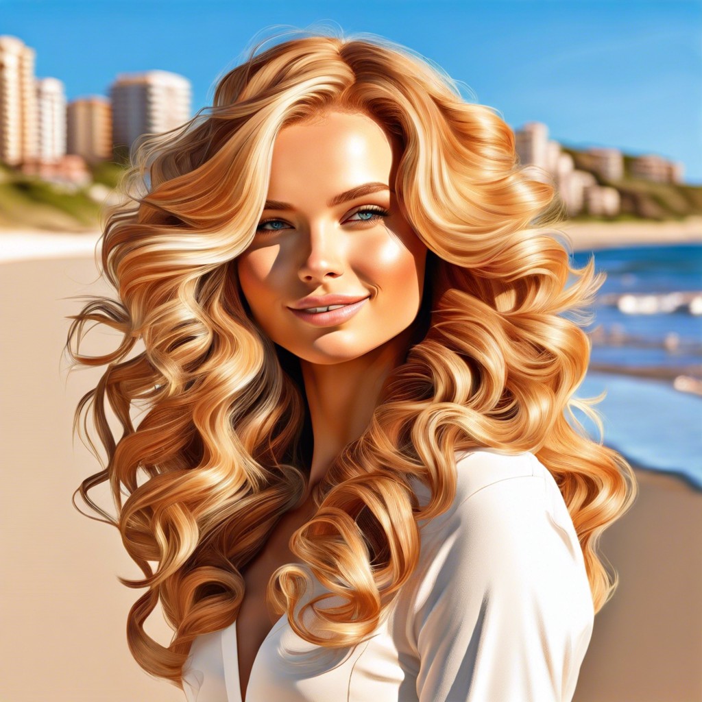 caramel blonde tousled curls
