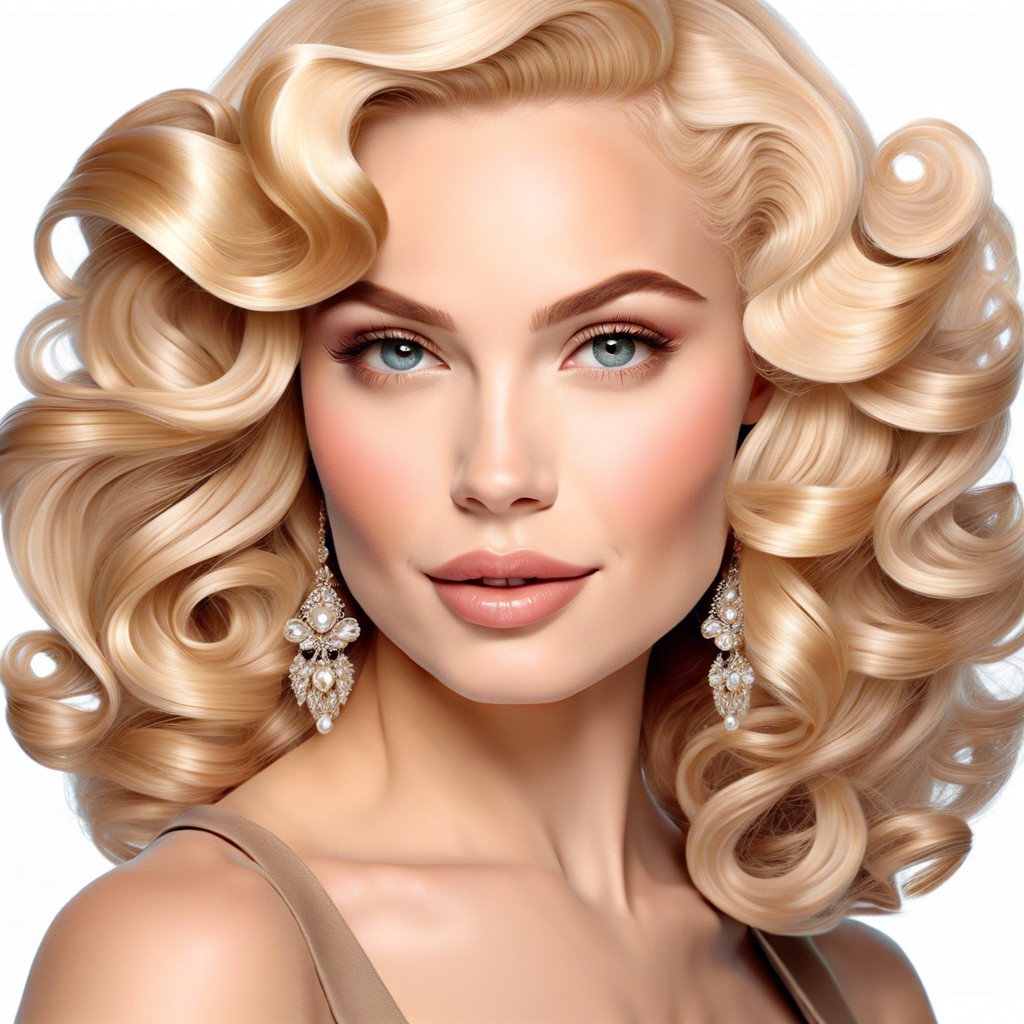 creamy blonde vintage curls