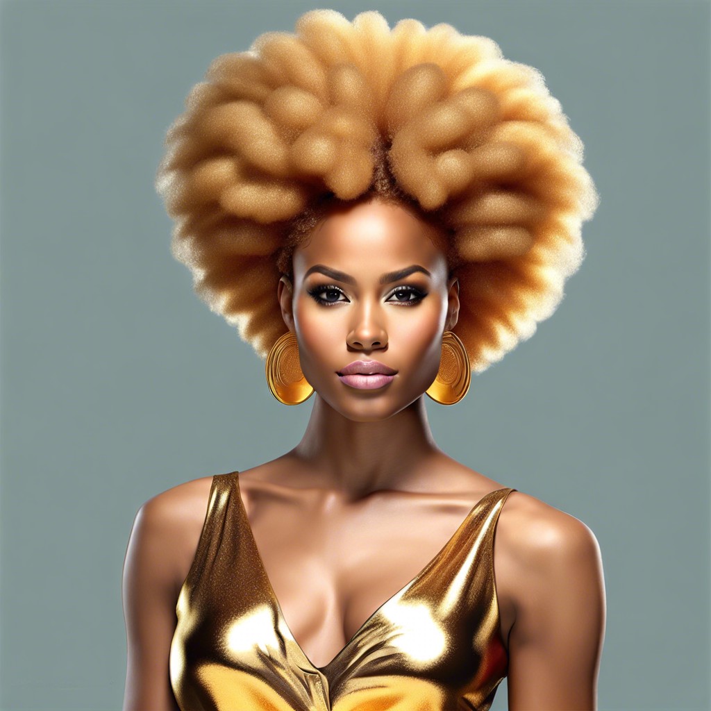 golden blonde afro