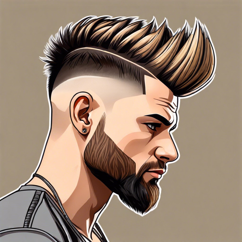 low fade with faux hawk