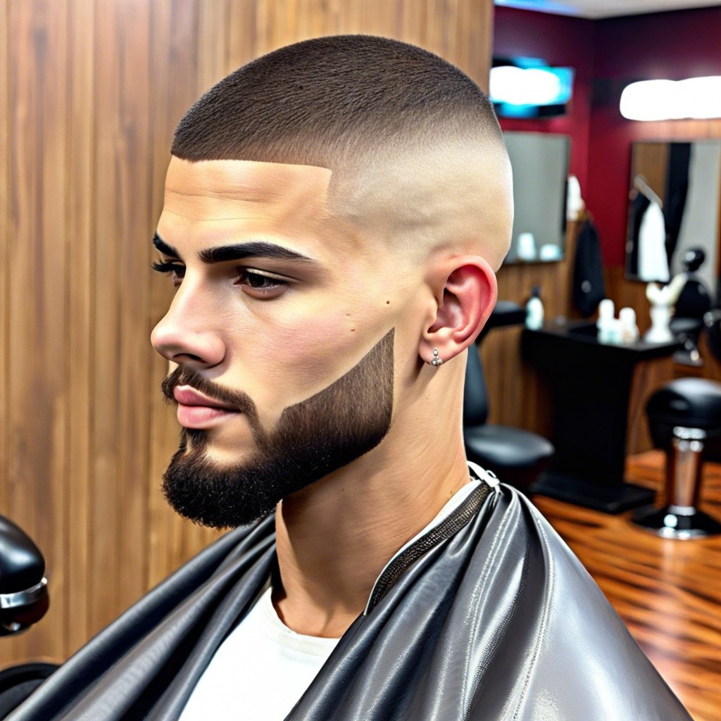 low fade with hard part