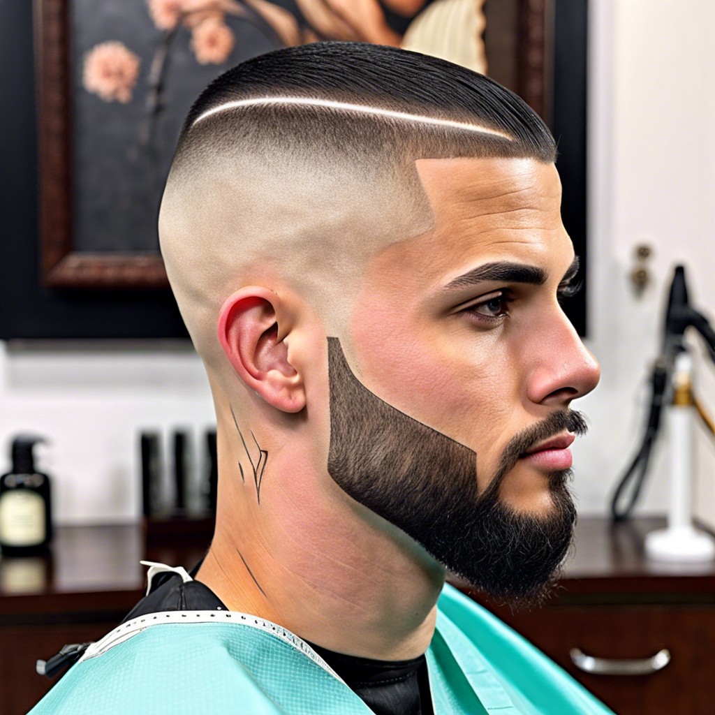 low fade with surgical line