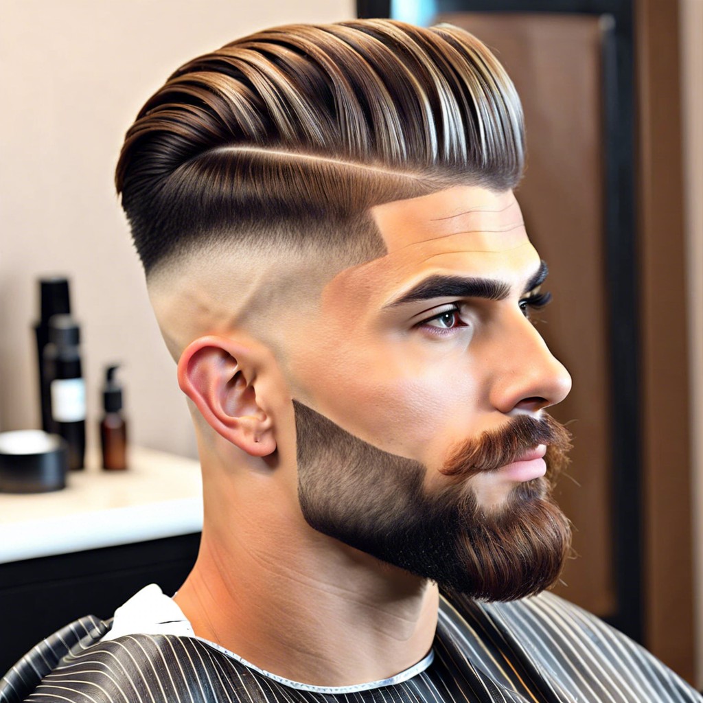 low fade with textured top