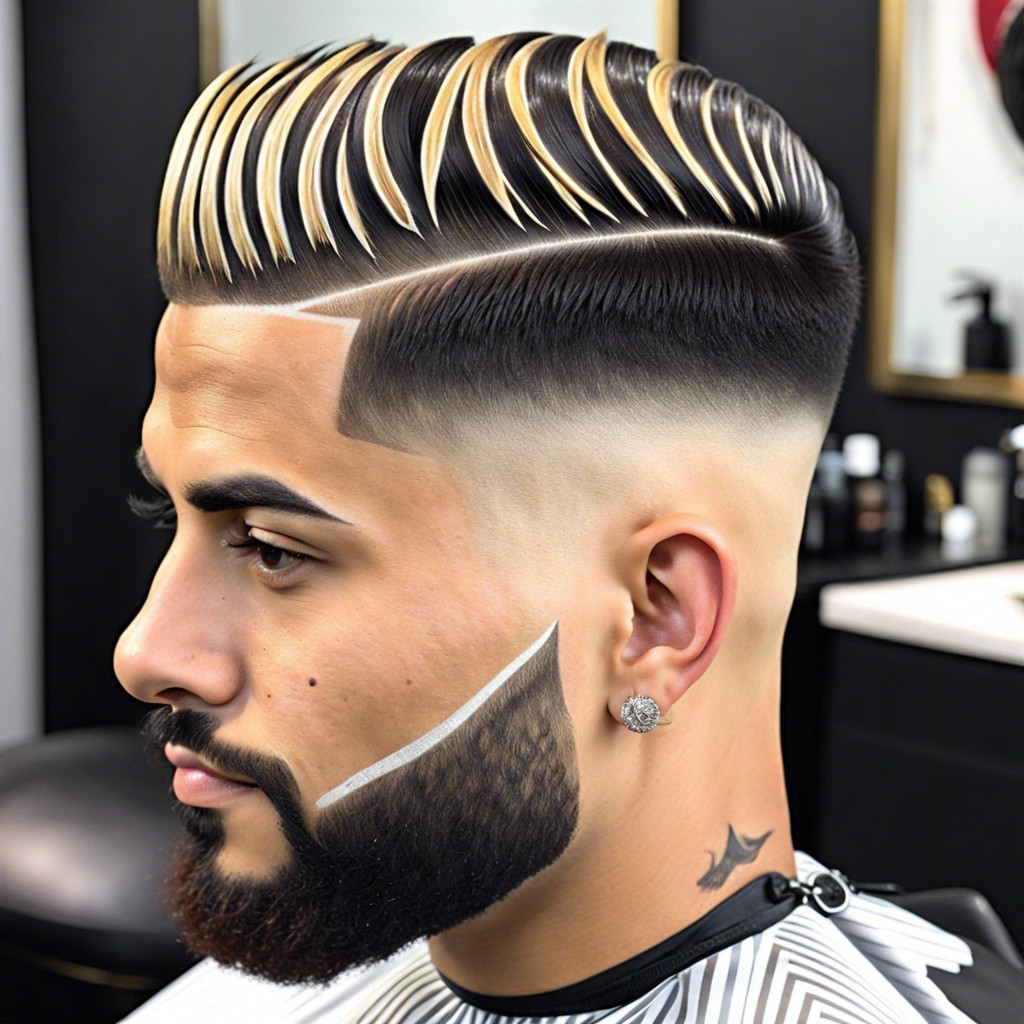 low fade with wave pattern
