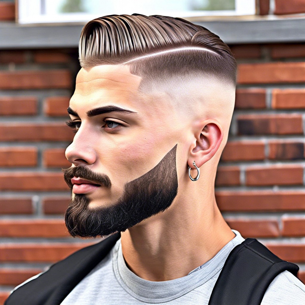 low skin fade with crew cut